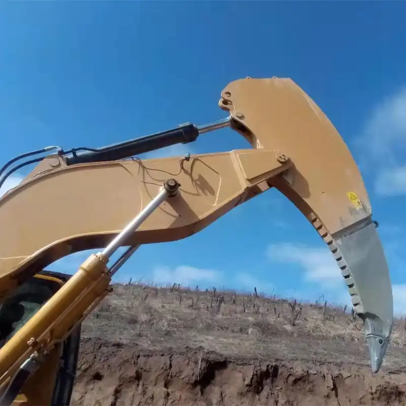 What is the rock arm on an excavator called?